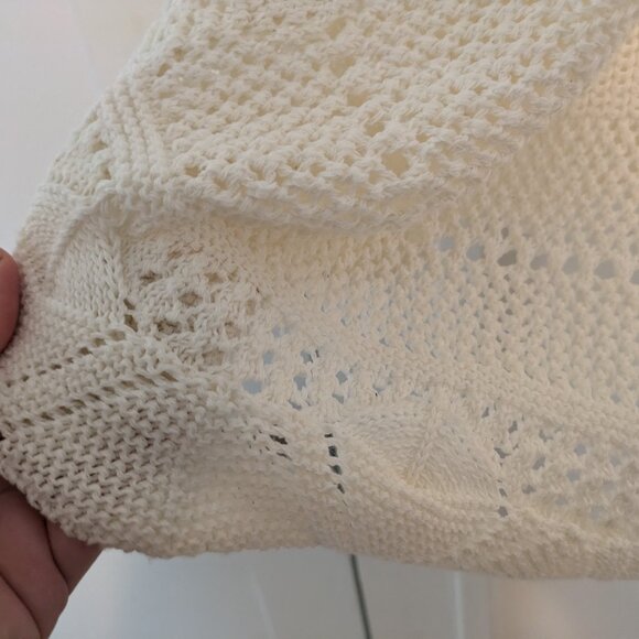 Anthropologie Pilcro Ivory "Crochet Scallop Hem Cami" Sweater Tank - Picture 9 of 9